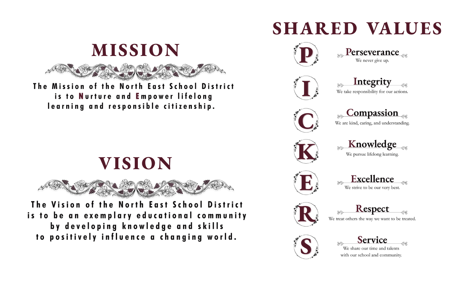 NESD Mission, Vision, & Shared Values